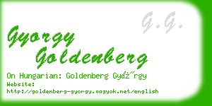 gyorgy goldenberg business card